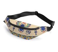 Dgsxynth Waist Bag, Egyptian Scarab Bumbag, Adjustable Fanny Pack for Running Walking Hiking
