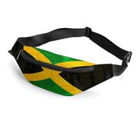 Dgsxynth Waist Bag, Jamaica Flag Art Design Bumbag, Adjustable Fanny Pack for Running Walking Hiking