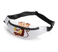 Dgsxynth Waist Bag, Monkey Banana Bumbag, Adjustable Fanny Pack for Running Walking Hiking