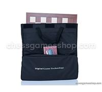 DGT Chess Carrying Bag Black for Board, Pieces, Clock and Accessories - Suitable for e-Boards or GO Game to - Black