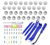 DGTSYAL 70PCS Car Headliner Repair Kit, Car Trim Removal Tool Kit, Headliner Repair Button Car Auto with Screwdriver Cloth Ruler Position Pin Ceiling Buckle, Auto Plastic Removal Pry Tools