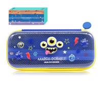 DGTSYAL Wonderwow Pencil Case, Kawaii Animal Themes, 2 Compartments and Inner Pen Holder, Mesh Fabric Inner Compartment, Large Capacity for Teenage Girls 23x11x5cm (Three Eyes Monster)