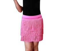 DgtZyrih Girls Latin Dance Dress Layers Tassels Chacha Samba Tango Dancewear Fringes Skirts Competition Performamnce Outfit Children's Party Stage Dancing Costume,A4,120