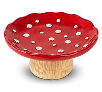 dgudgu Mushroom Fruit Bowl For Kitchen Counter 10 Inch Fruit Holder Large fruitage Bowl Red Banana Basket For Kitchen Fruit Holder