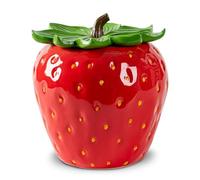 dgudgu Strawberry Candy Jar With Lid Red Candy Container Ceramic Candy Jar With Lid For Candy Buffet