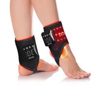 DGXINJUN Cordless Red Light Therapy for Ankle Wrist, Portable Near Infrared Light Therapy Pain Relief Wrap, Rechargeable Devices for Home Travel Use, with 4000mAh Battery (2 Pads Set)