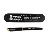 DGXMD 20th Birthday Gifts for Men Women - Engraved Gel Pen Gift Set - Inspirational 20 Year Old Birthday Present for Him Her