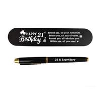 DGXMD 21st Birthday Engraved Gel Pen Gift Set for Boys & Girls