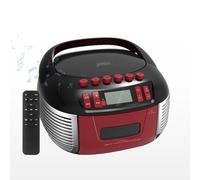 DGXWLLW Boombox CD Cassette Player Combo with AM FM Radio, Bluetooth, CDs Playback, Remote Control, USB Port, AUX-in & Headphone Jack, Tape Recording, Stereo Sound, DC/AC Powered for Home,Outdoor