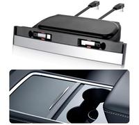 DGXWLLW for Tesla Model 3 (21-23) Model Y (21-24) Center Console USB HUB with Retractable Cable x2 Fast Type-C USB 27W Phone Charging