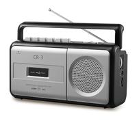 DGXWLLW Portable Cassette Player Boombox AM/FM Radio Stereo, Vintage Casette Tape Player Recorder with Loud Speaker and 3.5mm Earphone Jack Powered by AC or 6 AA Battery for Home or Outdoor
