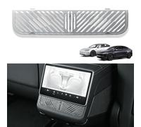 DGXWLLW Rear Air Vent Cover Center Console for Tesla Model Y/3 2025 2026 Juniper/Highland, Rear Center Console Air Condition AC Vent Covers Dust-Proof Grille Cap Accessories, Transparent Black
