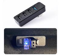 DGXWLLW USB Hub for Tesla Model Y Juniper 2025 2026 Model 3 Highland 2024 2025, 4 in 1 Glove Box USB 3.0 Expander Glovebox Docking Station for Dashcam Flash Drive Charging Data Transferring Game Music