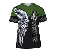 DGZTWLL Mens t-Shirts Men's Street Fashion 3D Loose Crew Neck Casual Short Sleeved T Shirt Shirts for Men, Green, 3XL