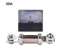 DH-670 Analog DC Panel Ammeter Gauge with Shunt, 0-200A / 0-300A Range, 75mV Input, 2.0 Accuracy Class, Black Plastic Housing for Industrial Control Cabinets(300A)