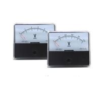 DH-670 Pointer Type DC Voltmeter DC 5V 10V 15V 20V 30V 50V 100V 150V 250V 300V 500V Rectangular Voltage Panel Meter 1Pcs(30V)