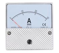 DH-80 Analog DC Ammeter 30A Pointer Type Panel Current Meter, Flame-Retardant ABS, 80x80mm for Industrial Power Systems