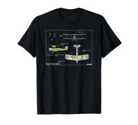 DH.82 Tiger Moth British WW2 Aircraft Diagram T-Shirt