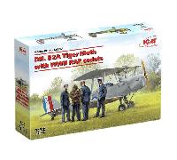 DH. 82A Tiger Moth Aircraft with WWII RAF Cadets (4 Figures)