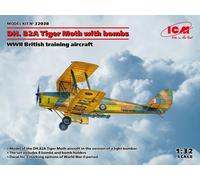 Dh. 82A Tiger Moth with Bombs, WWII British Training Aircraft 1:32 ICM
