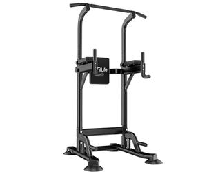DH FitLife Power Tower Dip Station | Fitness Equipment with Pull-Up Bar, Dip Bars & Back Trainer | Multi-Function Workout Station | Power Rack for Home Gym Strength Training