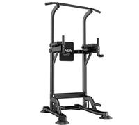 DH FitLife Power Tower Dip Station | Pull Up Bar with Backrest & Dip Bars