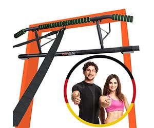 DH FitLife Pull-Up Bar Door Frame without Screws | Pull Up Bar for Doorway Strength Training | Includes Sling Trainer | For Door 70-92 cm