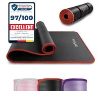 DH FitLife Yoga Mat 183 x 61 x 1 cm - Extra Thick, Non-Slip Exercise & Fitness Mat, Durable Gymnastics Mat for Pilates, Workout & Home Gym (Black)