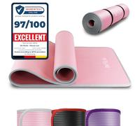 DH FitLife Yoga Mat 183 x 61 x 1 cm - Extra Thick, Non-Slip Exercise & Fitness Mat, Durable Gymnastics Mat for Pilates, Workout & Home Gym (Pink)