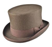 DH Hand Made Wool Top Hat Satin Lined Small to XXL Brown