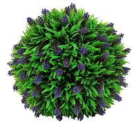 DH-Link Hanging Topiary Ball Lavender Artificial Garden Flower Plant Decoration