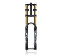 DH Mountain Bike Air Suspension Fork 27.5 29 Downhill MTB Double Shoulder Front BOOST Thru Axle 15x110mm Travel 180mm Rebound Adjustable Straight/Tapered(Black Straight,27.5'')