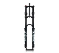 DH Mountain Bike Suspension Fork 26 27.5 29 Inch Downhill Air 1-1/8" Straight Front Travel 150mm Double Shoulder Disc Brake QR Manual Lockout(Black,29'')