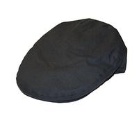 DH Quality Men's Gent's Traditional Fully Lined Wax Waxed Water Shower Resistant Cotton Flat Cap Available in Brown, Olive and Navy (Large (59cm), Navy)