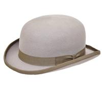 DH Wool Bowler Hat Hard Top Round Felt Hat With Satin Lining