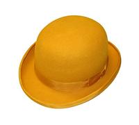 DH Wool Bowler Hat Hard Top Round Felt Hat With Satin Lining