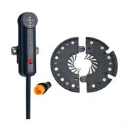 DH12L Electric Bike PAS Sensor, 12 Magnet Dual Hall Pedal Assist, Waterproof Quick-Release for E-Bike Left Side Installation with 80cm 3-Pin Cable Black(DH12R)