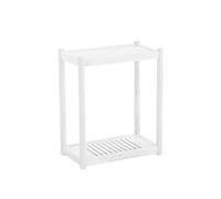 Dh2yjnbf3 Practical 2-tier Mobile CPU Holder Wood PC Tower Stand with Invisible Caster Wheels Floor Standing Main Case for Home Office(White,Large)