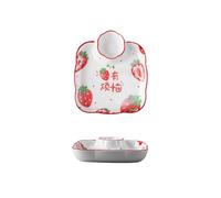 Dh2yjnbf3 Soy Sauce Dish Porcelain Plate Restaurant Homehold Ceramic Dinnerware Dinner Dumpling Sauce Condiment Plates Dipping Bowls(Red)