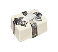 Dh2yjnbf3 Tissue Box Cover Ceramic Tissue Box Bow Shape Home Living Room Office Desktop Organizer Tissue Box Holder(White)
