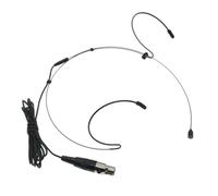 DH40 Omni-Directional Double Eer Hook Headset Microphone TA4F 4Pin XLR Mini for Shure ULX PGX SLX Wireless BeltPack Transmitter (Black)