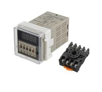 DH48J-8 8A 11A Electronic Preset Digital Display Counters, Relay NPN Sensor, Count Acyclic 8PIN 11PIN, With Base DC12V 24V AC220V(DH48J-8A AC24-220V)