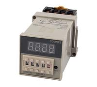 DH48J 8P AC 220V 1-999900 DIN Rail Timer Time Relay w Socket