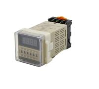 DH48S-1Z DH48S-2Z DH48S-S Digital LED Programmable Timer Time Relay Switch 0.01S-99H99M DIN RAIL AC110V with Socket Base(DH48S-1Z,AC 110V)