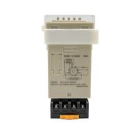 DH48S-1Z Digital LED Programmable Timer Time Relay Switch DH48S 0.01S-99H99M DIN RAIL AC110V 220V DC 12V 24V with Socket Base(AC 110V)