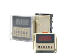DH48S-S 0.1S-99H Digital LED Programmable Timer Relay Switch Socket Base DC 12V 24V AC 110V 220V Repeat Cycle Timer DH48S-1Z 2Z(DH48S-S,AC 220V)