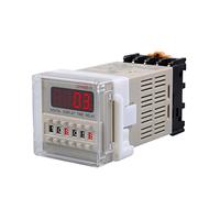 DH48S-S 12V time relay 220VAC 24VDC repeat cycle SPDT with socket DH48S series delay timer with base (Color : DH48S-S, Size : 24VDC)