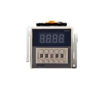 DH48S-S 220V 0.1S-99H AC Cycle Control Timer Delayer Digital Display SPDT Programmable Timer Time Switch Relay With Base(DH48S-1Z,AC220V)