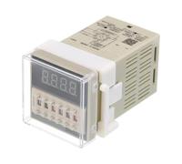 DH48S-S digital cycle timer relay with base 0.1S-99H AC 110V/220V/380V DC 12V/24V programmable delay timer for repeat cycles(DH48S-S AC220V)