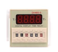 DH48S-S Repeat ON & OFF Cycle Timer Delay SPDT Control Digital Time Relay 8Pins with Socket Base DH48S AC 220V 110V DC 24V 12V(110V)